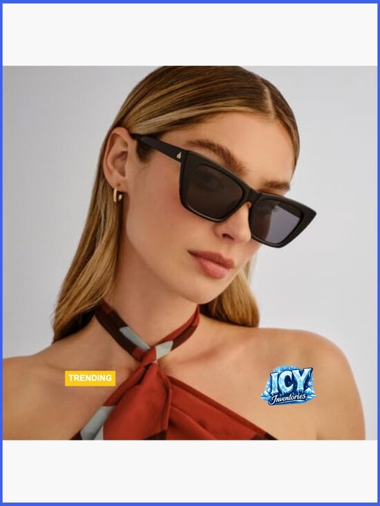 Cat Eye Sunglasses with Polycarbonate Lenses and Protective Pouch main image 5